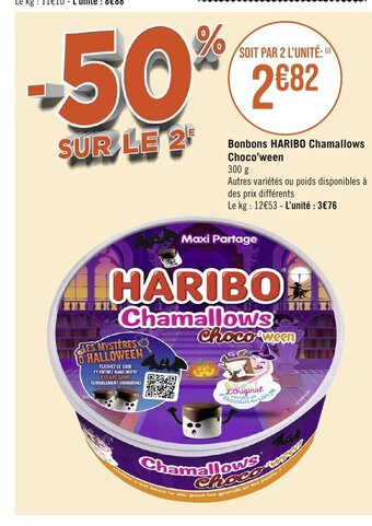 Géant Casino Bonbons HARIBO Chamallows Choco'ween offre