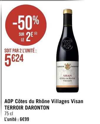 AOP Côtes du Rhône Villages Visan TERROIR DARONTON