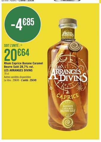 Géant Casino Rhum Caprice Banane Caramel Beurre Salé 28,7% vol. offre