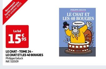 Auchan LE CHAT TOME 24 LE CHAT ET LES 40 BOUGIES offre
