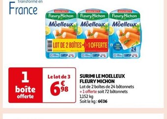 Auchan SURIMI LE MOELLEUX FLEURY MICHON offre