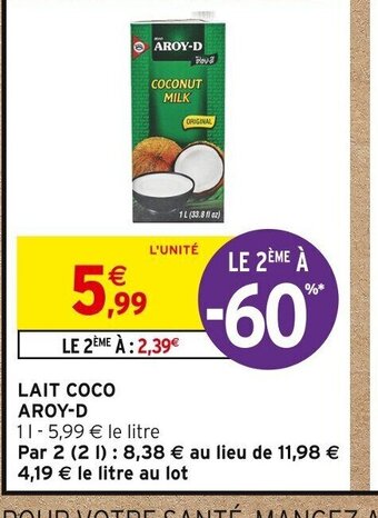 Intermarché LAIT COCO AROY-D offre