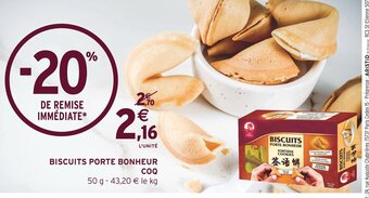 Intermarché BISCUITS PORTE BONHEUR COQ offre