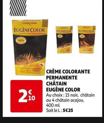 Auchan CRÈME COLORANTE PERMANENTE CHÂTAIN EUGÈNE COLOR offre