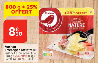 Bi1 Auchan Fromage à raclette offre