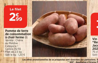 Pomme de terre de consommation à chair ferme