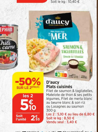 Bi1 D'aucy Plats cuisinés offre