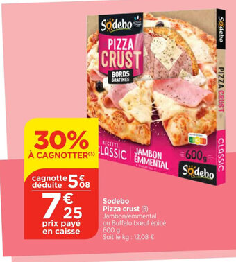Bi1 Sodebo Pizza crust offre
