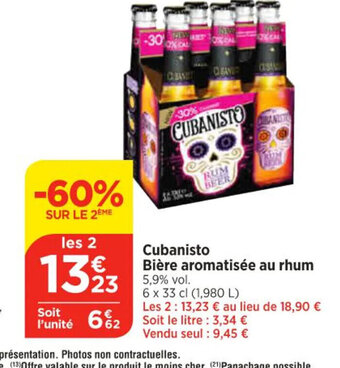 Bi1 Cubanisto Bière aromatisée au rhum offre