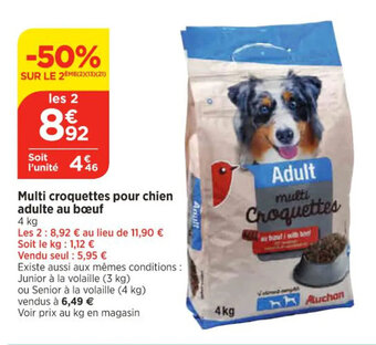 Bi1 Multi croquettes pour chien adulte au bœuf offre