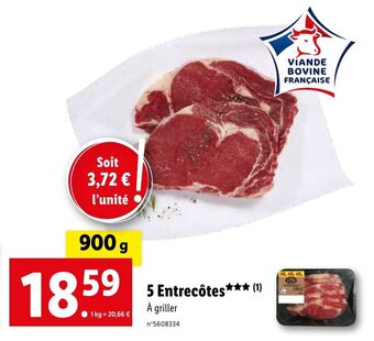 Lidl 5 Entrecôtes offre