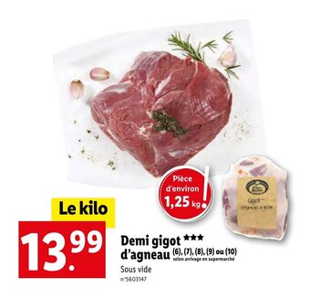 Lidl Demi gigot d'agneau (6), (7), (8), (9) ou (10) offre