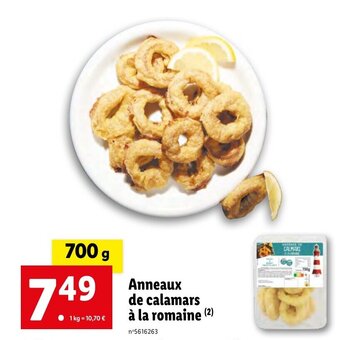 Lidl Anneaux de calamars à la romaine (²) offre