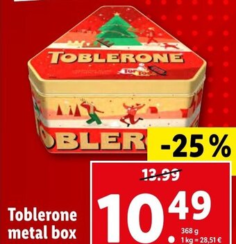 Toblerone metal box