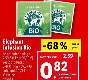 Lidl Elephant infusion Bio offre