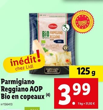 Lidl Parmigiano Reggiano AOP Bio en copeaux offre