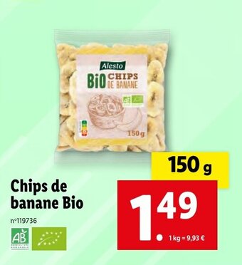Chips de banane Bio