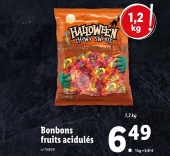 Lidl Bonbons fruits acidulés offre