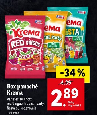 Lidl Box panaché Krema offre