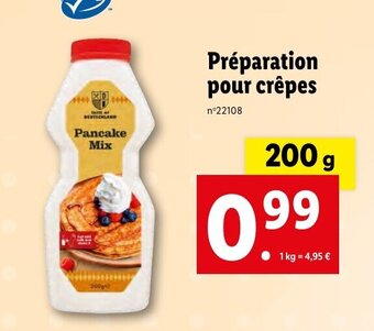 Lidl Préparation pour crêpes offre