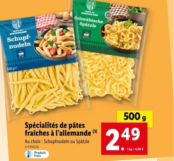 Lidl Spécialités de pâtes fraîches à l'allemande (3) offre