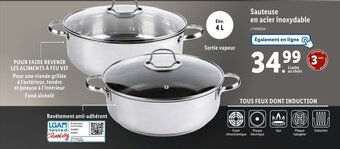 Lidl Sauteuse en acier inoxydable offre