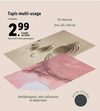 Lidl Tapis multi-usage offre
