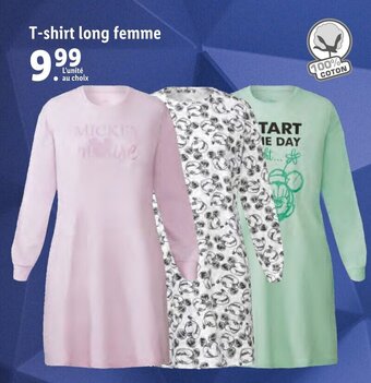 Lidl T-shirt long femme offre