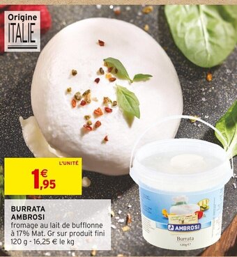 Intermarché BURRATA AMBROSI offre