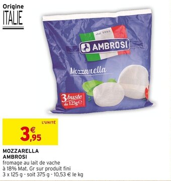 Intermarché MOZZARELLA AMBROSI offre