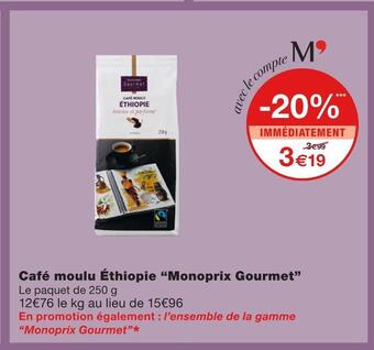 Monoprix Monoprix gourmet café moulu éthiopie offre