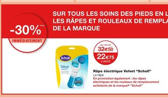 Monoprix Scholl râpe électrique velvet offre