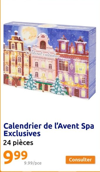 Action Calendrier de l'Avent Spa Pantoufles espagnoles Exclusives offre