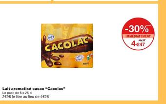 Monoprix Cacolac lait aromatisé cacao offre