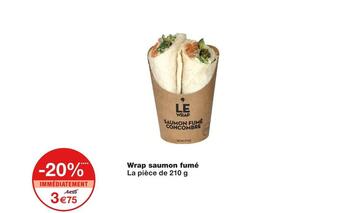 Monoprix Wrap saumon fumé offre