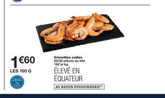 Monoprix Crevettes cuites offre