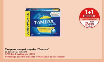 Tampax tampons compak regular