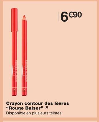 Monoprix Rouge baiser crayon contour des lèvres offre