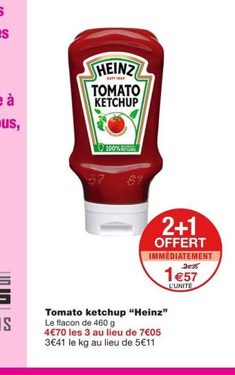 Monoprix Heinz tomato ketchup offre