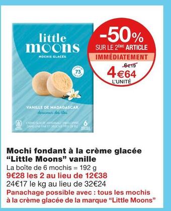 Monoprix Little moons mochi fondant à la crème glacée vanille offre