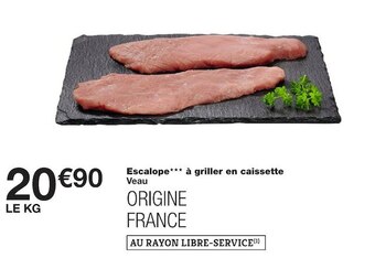 Monoprix Escalope à griller en caissette offre