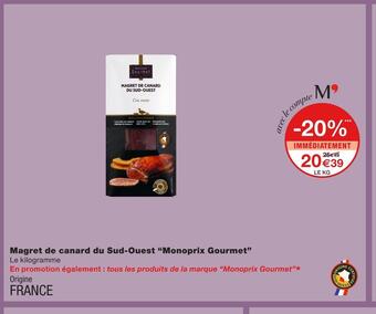Monoprix Monoprix gourmet magret de canard du sud-ouest offre