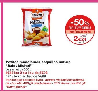 Saint michel petites madeleines coquilles nature