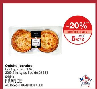 Monoprix Quiche lorraine offre