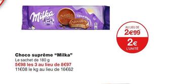 Monoprix Milka choco suprême offre