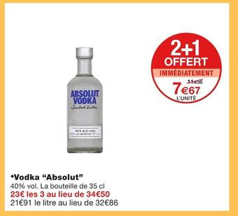 Monoprix Absolut vodka offre
