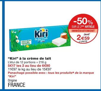 Monoprix Kiri “kiri” à la crème de lait offre