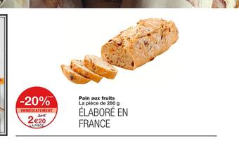 Monoprix Pain aux fruits offre