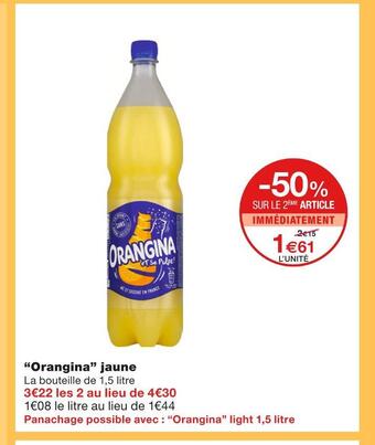 Monoprix Orangina orangina jaune offre