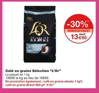 Monoprix L’or café en grains sélection offre